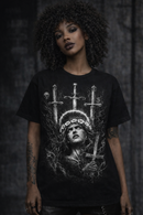Young Savage Night Born Series Number 2 DARK SAINT Goth Punk Black Cotton T-Shirt