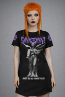 Women's Goth Punk Just Do As Your Told T-Shirt Dress 2