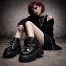 Women Shoes Gothic Punk Style Lace-up Metal Rivets Heel Height 6CM Platform Shoes Ankle Boots