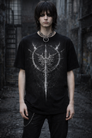 Young Savage Night Born Series Number 4 CELESTIAL FANG Goth Punk Black Cotton T-Shirt