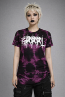 Women's Tie Dye Print Riot Grrrl T-Shirt