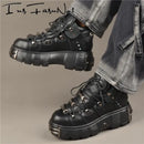 Women's Runway Platform Metal Rivets Chunky Gothic Punk Boots Shoes