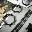 Goth Emo Punk Unisex Spiked Rivets Wristbands Bracelets