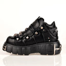 Women's Runway Platform Metal Rivets Chunky Gothic Punk Boots Shoes