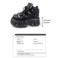 Women Shoes Gothic Punk Style Lace-up Metal Rivets Heel Height 6CM Platform Shoes Ankle Boots