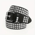Punk Goth Square Metal Pyramid Studded Unisex Belt