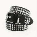 Punk Goth Square Metal Pyramid Studded Unisex Belt
