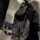 Goth Emo Punk Unisex Spiked Rivets Wristbands Bracelets