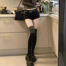 Goth Punk Emo Summer Black Denim Low Waist Women's Shorts