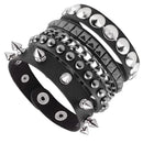 Goth Emo Punk Unisex Spiked Rivets Wristbands Bracelets