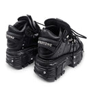 Women Shoes Gothic Punk Style Lace-up Metal Rivets Heel Height 6CM Platform Shoes Ankle Boots