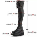 Over-the-knee Wedges  Cosplay High Platform  New High Heel Goth Punk Black Boots