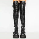 Over-the-knee Wedges  Cosplay High Platform  New High Heel Goth Punk Black Boots