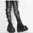 Over-the-knee Wedges  Cosplay High Platform  New High Heel Goth Punk Black Boots