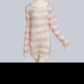 Striped Thin Streetwear Punk Gothic Hollow Out Hole Broken Jumper Long Unisex Sweater