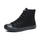 Goth Punk Alternative Emo Canvas High Top Lace Up Zipper Women's Flat Boots Shoes