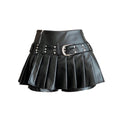 Punk Goth A - Line Pleated Black Emo Vintage Woman's Mini Skirt