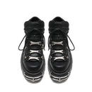 Punk Goth Women's Lace-up Platform Shoes Woman  Metal Decor Boot Shoes