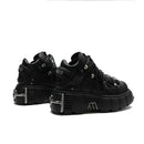 Punk Goth Women's Lace-up Platform Shoes Woman  Metal Decor Boot Shoes
