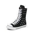 Goth Punk Alternative Emo Canvas High Top Lace Up Zipper Women's Flat Boots Shoes