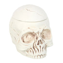 White Skull Weathered Oil Burner and Wax Warmer