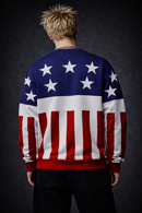 American Flag Sweatshirt - Stars & Stripes Graphic Crewneck - Firestarter Edition - Unisex Streetwear