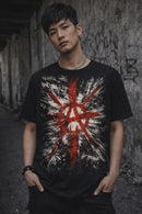 Goth Punk Alternative Union Jack Anarchy Black Cotton T-Shirt