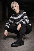 Women's Chuck Style Canvas Lace Up Zip Up Baseball Sneakers Boots Flats Shoes