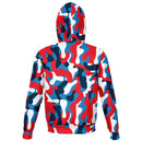 Red Blue Camouflage Zip Up Hoodie - G Hatch Clothing 