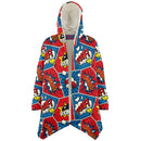 Pop Art Style Cartoon Alternative Microfleece Hoodie Cloak - Young Savage  