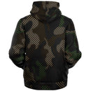 Green Camouflage Fleece Hoodie Alternative Streetwear - Young Savage  
