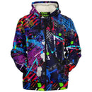 Grunge Hip Hop Alternative Pattern Hoodie - Young Savage  