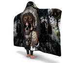 Native American Skull Hoodie Blanket - G Hatch Clothing 