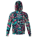 Colourful Leaves Print Fashion Pull Over Hoodie - G Hatch Clothing 
