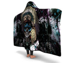Native American Skull Hoodie Blanket - G Hatch Clothing 