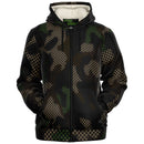 Green Camouflage Fleece Hoodie Alternative Streetwear - Young Savage  