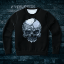 Skull Design Alternative Black and White Sweatshirt - Young Savage  