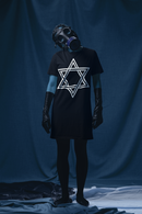 Women's Punk Goth Star Of David Israel Sioux Style T-Shirt Dress
