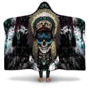 Native American Skull Hoodie Blanket - G Hatch Clothing 