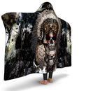 Native American Skull Hoodie Blanket - G Hatch Clothing 