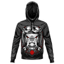 Biker Bulldog Design Pull Over Hoodie - G Hatch Clothing 