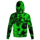 Fluorescent Green Tie Dye Pattern Athletic Hoodie - G Hatch Clothing 