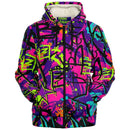 Fluorescent Graffiti Alternative Hip Hop Streetwear Hoodie - Young Savage  