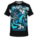 Poseidon Skull on Black T Shirt - G Hatch Clothing 