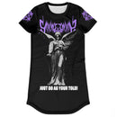 Women's Goth Punk Just Do As Your Told T-Shirt Dress 2 - Young Savage  