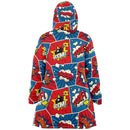 Pop Art Style Cartoon Alternative Microfleece Hoodie Cloak - Young Savage  