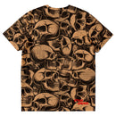 All Over Skull Pattern Alternative Streetwear T-Shirt - Young Savage  
