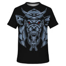 Samurai Wolf on Black T-Shirt - G Hatch Clothing 