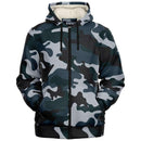 Blue Grey Camouflage Fleece Alternative Hoodie - Young Savage  