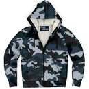Blue Grey Camouflage Fleece Alternative Hoodie - Young Savage  